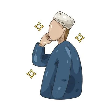 Illustration of Takbir Illustrazione stock