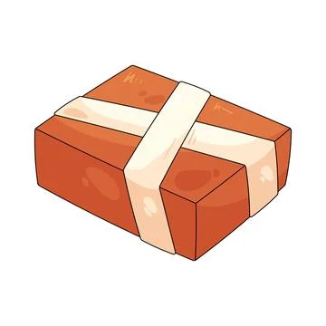 Illustration of taped box Stock Illustration