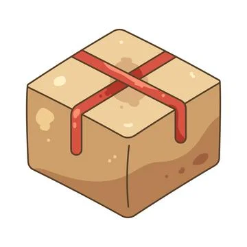 Illustration of taped box Stock Illustration
