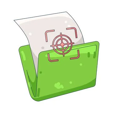 Illustration of target folder Stock Illustration