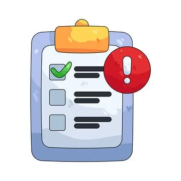 Illustration of task alert Stock Illustration
