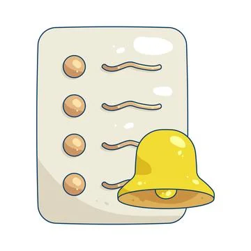 Illustration of task alert Stock Illustration