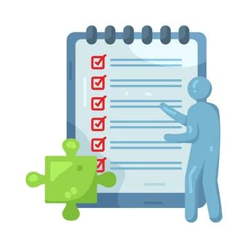 Illustration of Task management Illustrazione stock