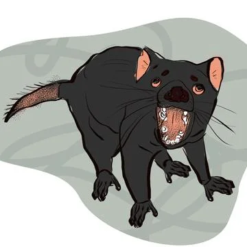 Illustration of the Tasmanian devil background Stock Illustration