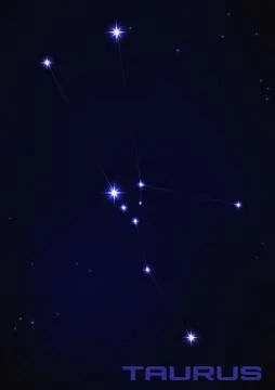 Illustration of taurus constellation Stock Illustration
