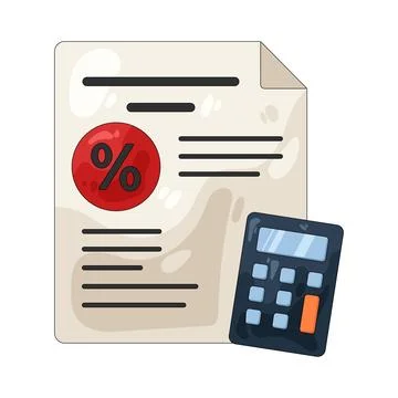 Illustration of Tax calculation Stock Illustration