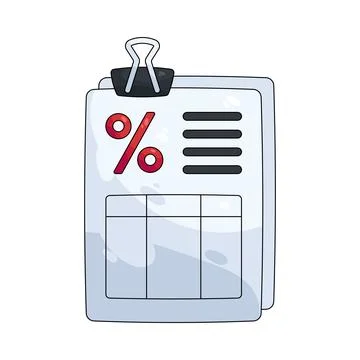 Illustration of tax document Stock Illustration