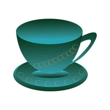 Illustration of tea cup vector design on a white background Stock Illustration