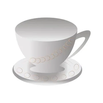Illustration of tea cup vector design on a white background Stock Illustration