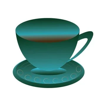 Illustration of tea cup vector design on a white background Stock Illustration