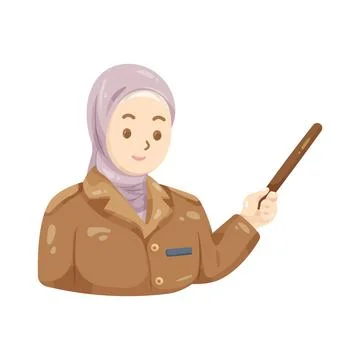 Illustration of teacher with a pointer Stock Illustration