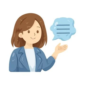 Illustration of teacher speaking Stock Illustration