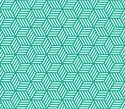 Illustration teal cubes with lines pattern background that is seamless Stock Illustration