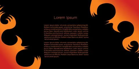 Illustration in the technique of gradient, fire on black background. Vector T Stock Illustration
