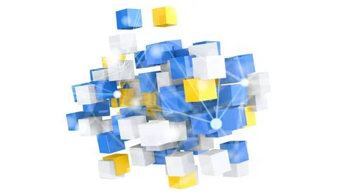 Illustration of telecommunication network and wireless mobile internet Stock Illustration
