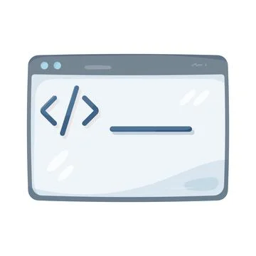 Illustration of terminal window Illustrazione stock
