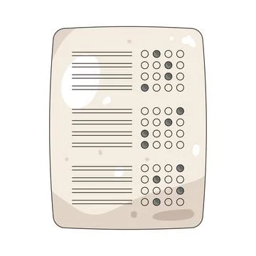 Illustration of test answer sheet Stock Illustration