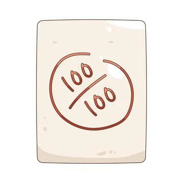 Illustration of test score Stock Illustration