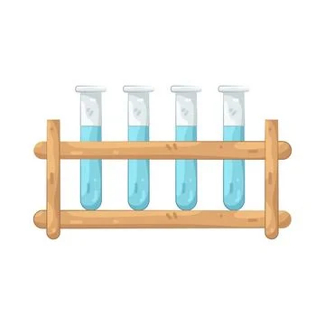 Illustration of test tube rack 库存插图