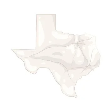 Illustration of Texas map Ilustración de archivo