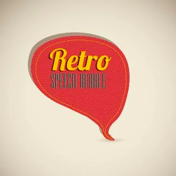 Illustration of text balloons,  retro style and color, vector illustration Illustrazione stock