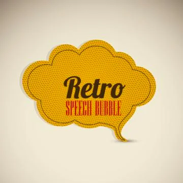 Illustration of text balloons,  retro style and color, vector illustration Illustrazione stock
