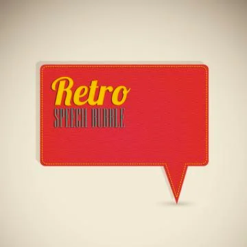 Illustration of text balloons,  retro style and color, vector illustration Illustrazione stock
