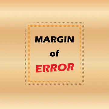 Illustration of text Margin of error 스톡 일러스트
