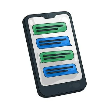 Illustration of text message Stock Illustration