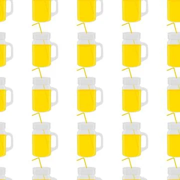 Illustration on theme big colored lemonade in glass cup Illustrazione stock