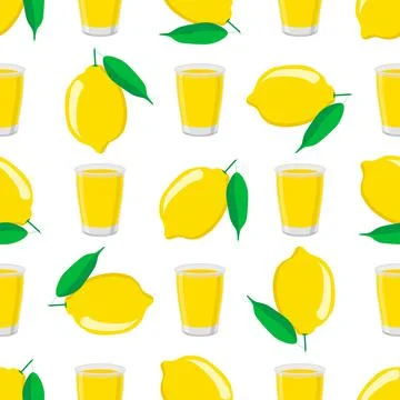 Illustration on theme big colored lemonade in lemon cup Stock Illustration