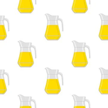 Illustration on theme big colored lemonade in glass jug Illustrazione stock
