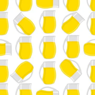 Illustration on theme big colored lemonade in glass jug Illustrazione stock