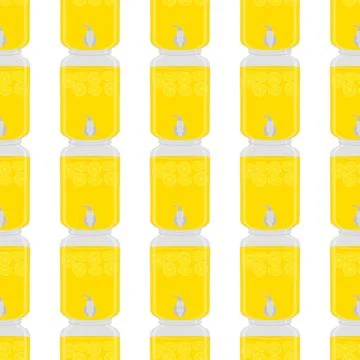 Illustration on theme big colored lemonade in lemon jug Illustrazione stock