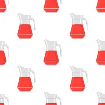 Illustration on theme big colored lemonade in glass jug Illustrazione stock