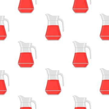 Illustration on theme big colored lemonade in glass jug Illustrazione stock