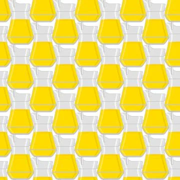 Illustration on theme big colored lemonade in glass jug Illustrazione stock