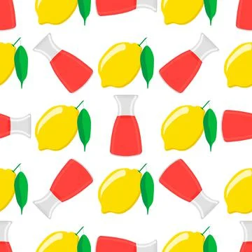 Illustration on theme big colored lemonade in lemon jug Illustrazione stock