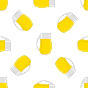 Illustration on theme big colored lemonade in glass jug Illustrazione stock