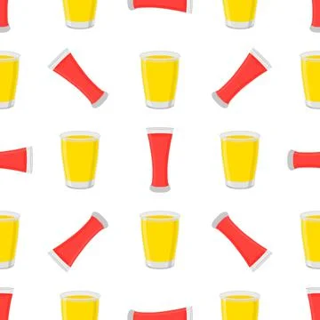 Illustration on theme big colored lemonade in glass cup Illustrazione stock