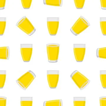 Illustration on theme big colored lemonade in glass cup Stock Illustration