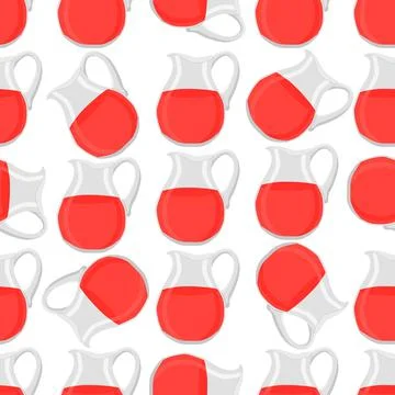 Illustration on theme big colored lemonade in glass jug Illustrazione stock