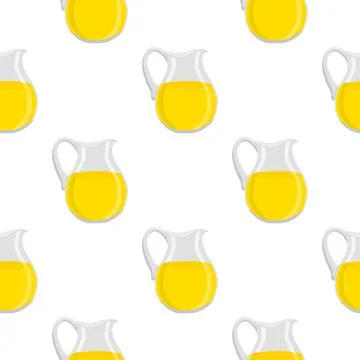 Illustration on theme big colored lemonade in glass jug Illustrazione stock