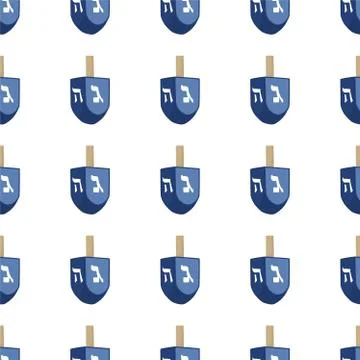 Illustration on theme big colored pattern dreidel Stock Illustration