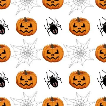 Illustration on theme big colored pattern Halloween Stock Illustration