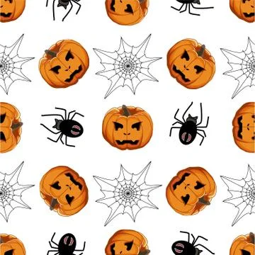 Illustration on theme big colored pattern Halloween Illustrazione stock