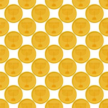 Illustration on theme big colored pattern coin 스톡 일러스트