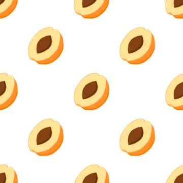 Illustration on theme big colored seamless apricot Stock Illustration