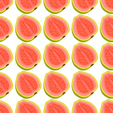 Illustration on theme big colored seamless guava Stock Illustration