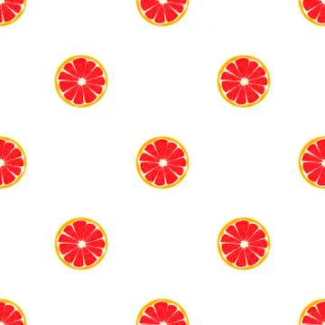 Illustration on theme big colored seamless grapefruit Stock Illustration